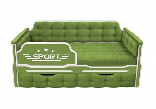 Кровать с мягкой спинкой Спорт