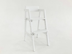 Растущий деревянный стул белая эмаль