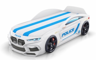 Кровать-машина Romeo Полиция белая
