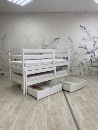 Кровать двойная деревянная «Массив 014 + 015» без лестницы фото 2