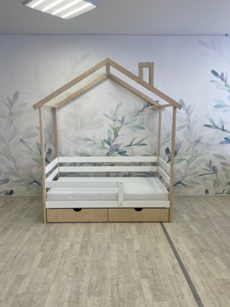 Кровать-домик деревянная «Массив 001» фото 7