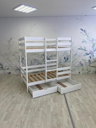 Кровать двухъярусная деревянная «Массив 012» фото 2