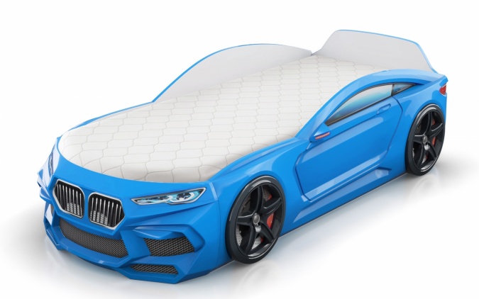 Кровать-машина Romeo голубой фото 3