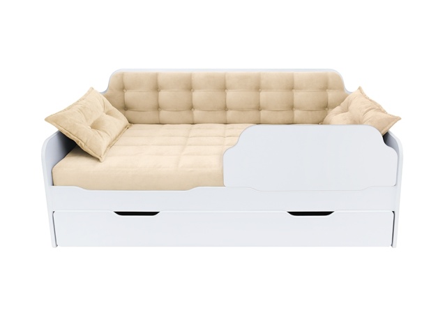 Кровать с мягкой спинкой Спорт ЛАЙТ с выкатным спальный местом фото 3