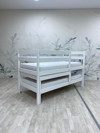 Кровать двойная деревянная «Массив 014 + 015» без лестницы фото 5