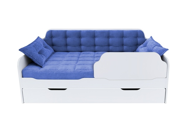 Кровать с мягкой спинкой Спорт ЛАЙТ с выкатным спальный местом фото 1