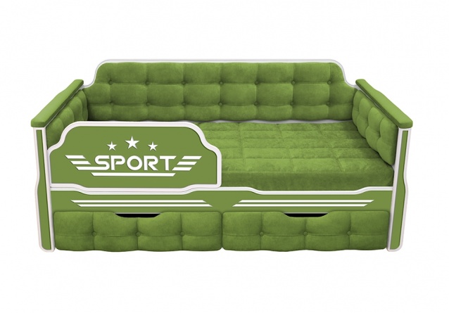 Кровать с мягкой спинкой Спорт фото 1