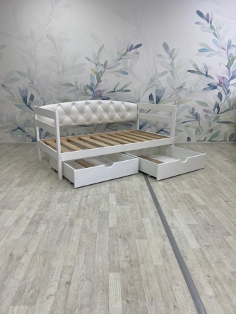 Кровать деревянная «Массив 010» каретная стяжка фото 4