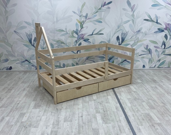 Кровать деревянная «Массив 010» домик фото 3