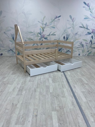 Кровать деревянная «Массив 010» домик фото 4